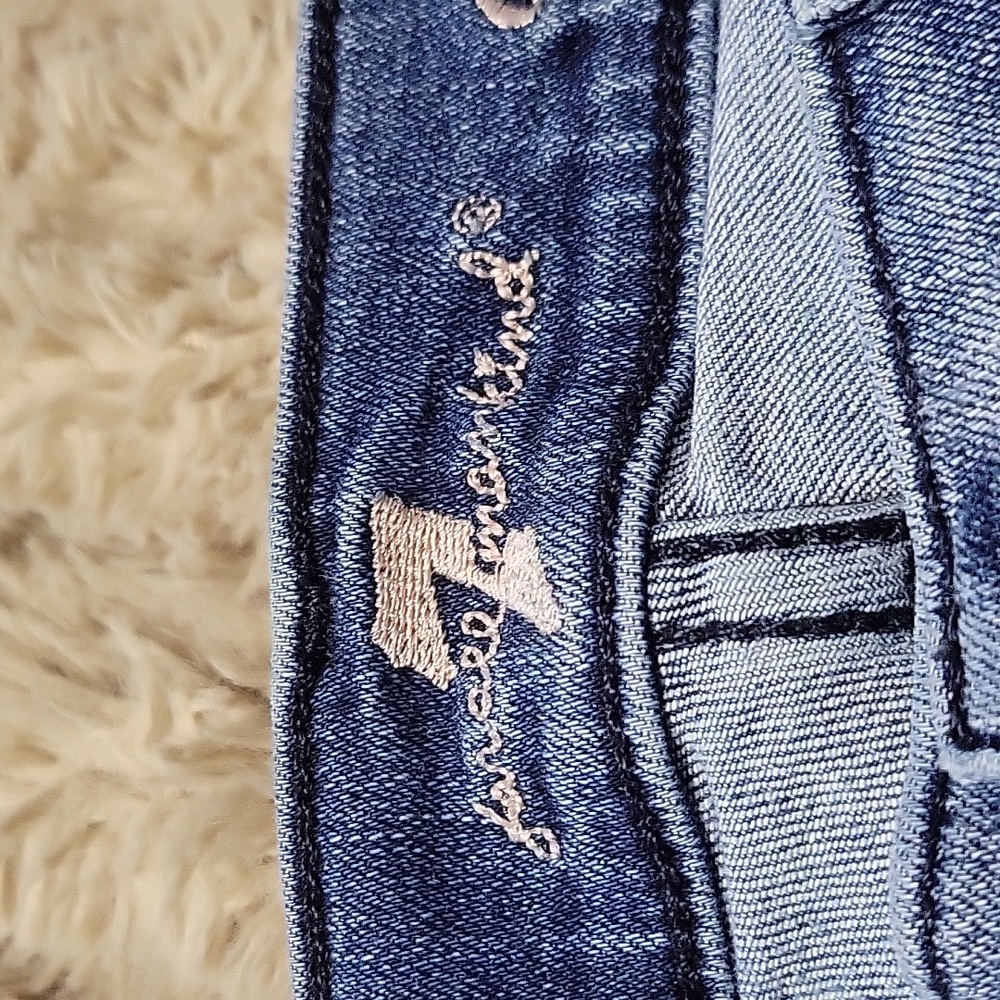 🌞7 For All Mankind Jeans Cropped Boot Sz 30 - Picture 3 of 11